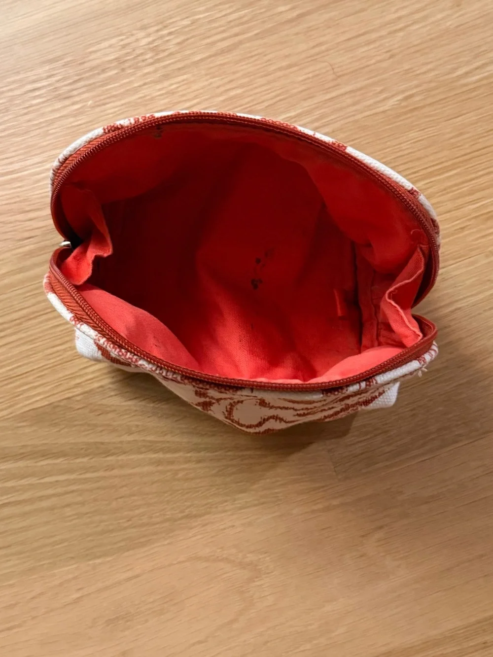 Red and White Patterned Women’s Pouch